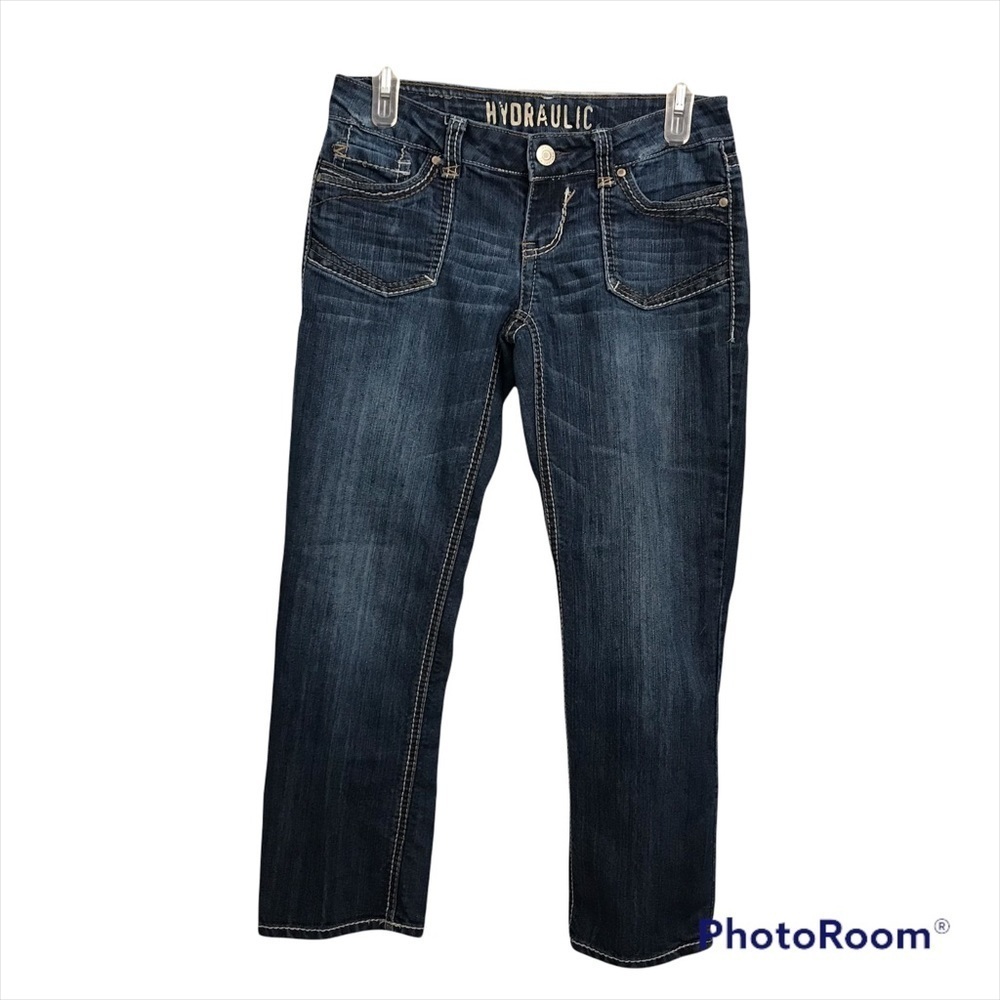HYDRAULIC / Dark Wash Capri Jeans size 5/6 - Picture 3 of 12